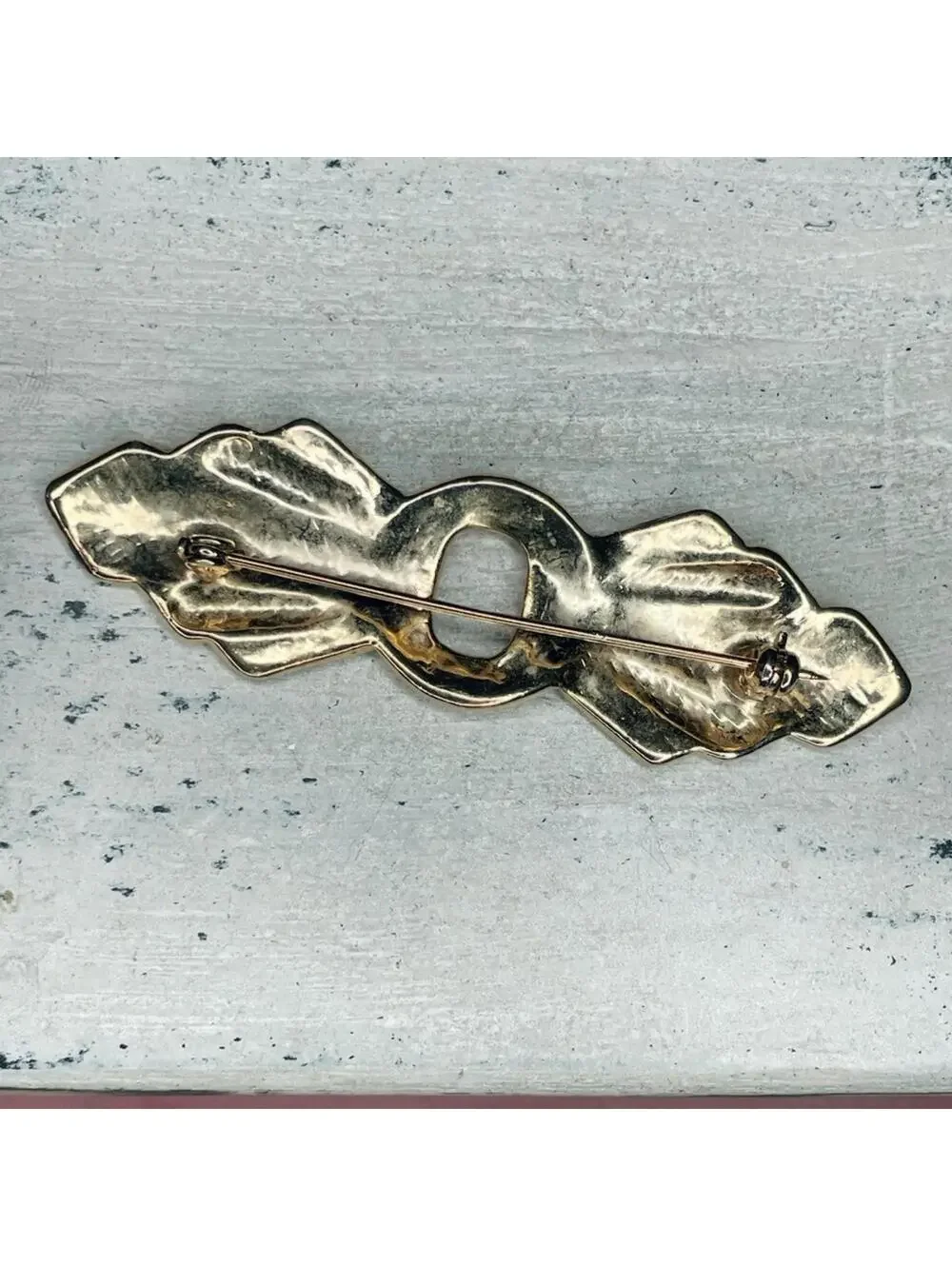 286. Vintage Brooch Black Enamel